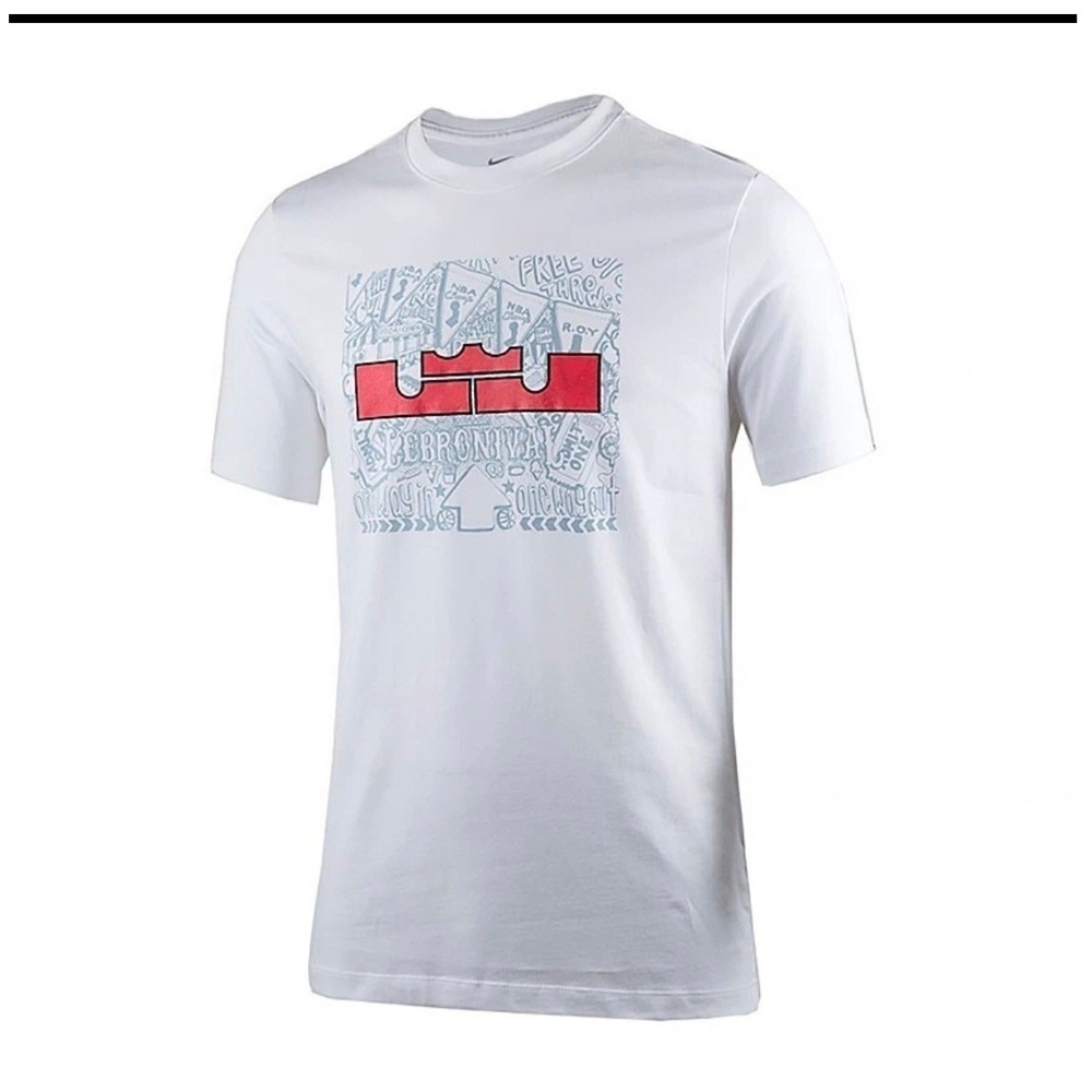 Nike LeBron James T-Shirt Mens Medium White Lebronival Graphic Tee